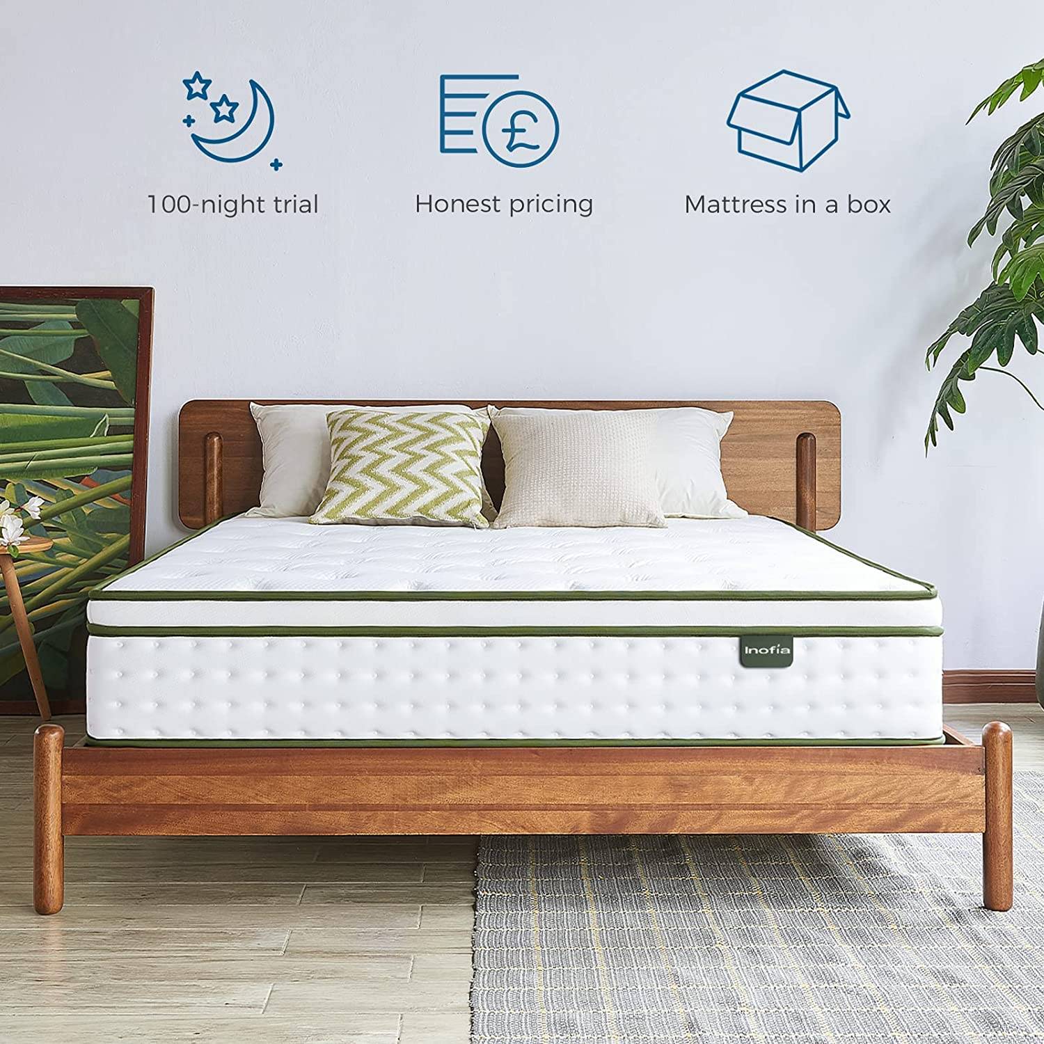 Luxury Motion Isolation Mattress Best Inofia Memory Foam Mattress UK